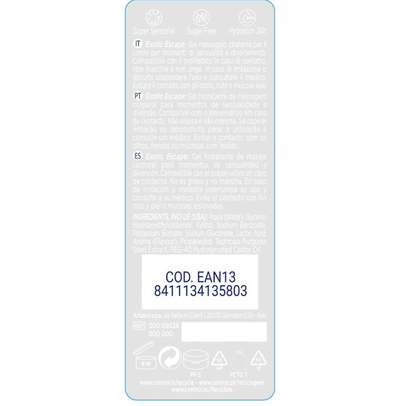 CONTROL - 2 EN 1 MASSAGEM & PRAZER EXÓTICO 200 ML