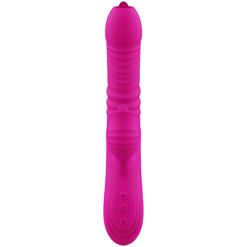 ARMONY - FANNY MULTIFUNÇÃO VIBRADOR DE LÍNGUA DUPLA FÚCSIA EFEITO CALOR