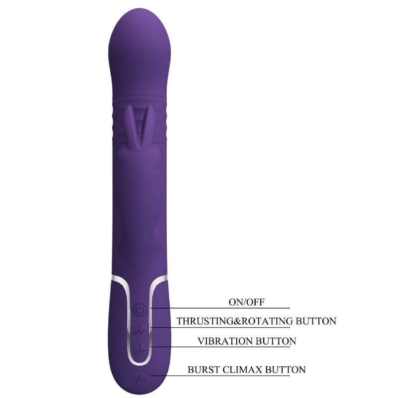 PRETTY LOVE - COALE VIBRADOR COELHO 4 EM 1 ROXO