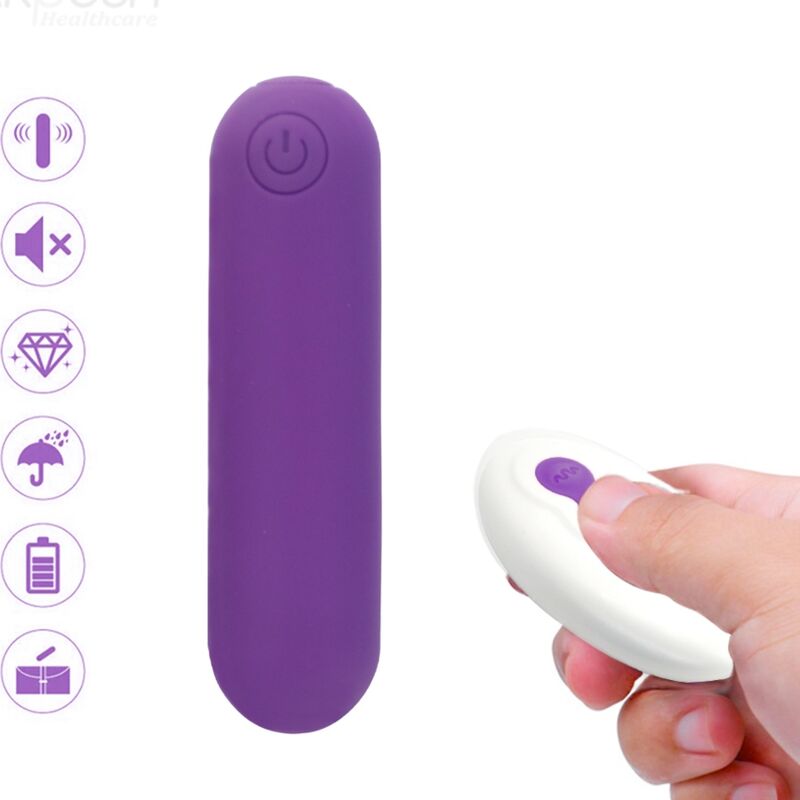 ARMONY - SPLASH JOLINE VIBRADOR BALA SILICONE CONTROLE REMOTO 10 VIBRAÇÕES 6.5 X 1.5 CM ROXO