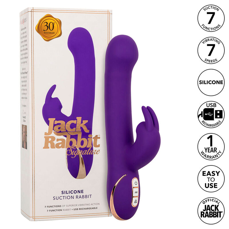 CALEXOTICS - VIBRADOR E ESTIMULADOR JACK RABBIT 7 NÍVEIS DE VIBRAÇÃO E ONDAS ESTIMULANTES AZUL