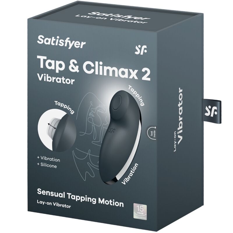 SATISFYER - TAP & CLIMAX 2 VIBRADOR E ESTIMULADOR CINZA