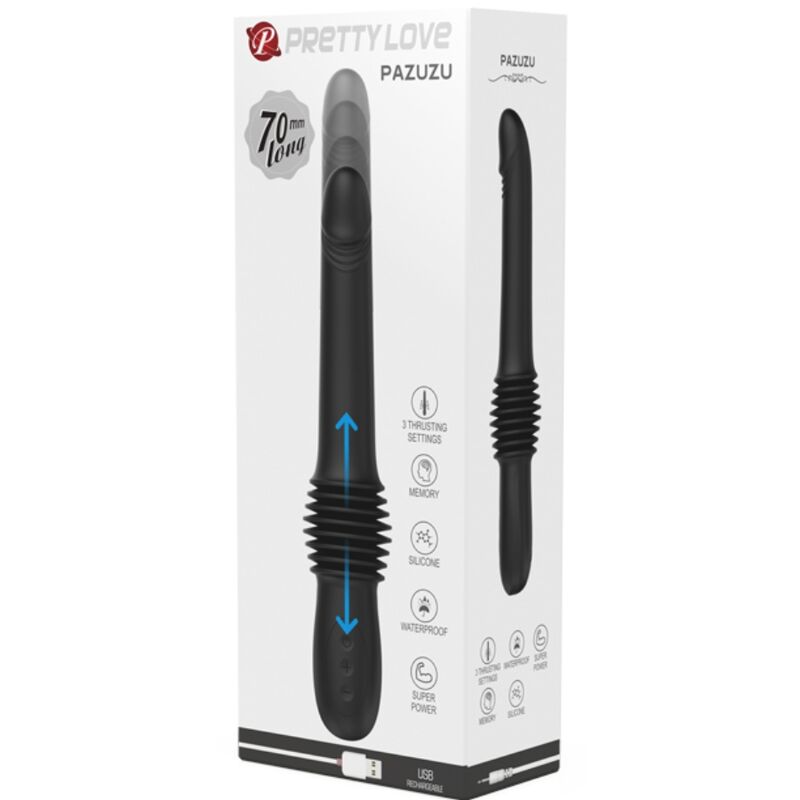 PRETTY LOVE - VIBRADOR PAZUZU 3 MODOS DE IMPULSO PRETO