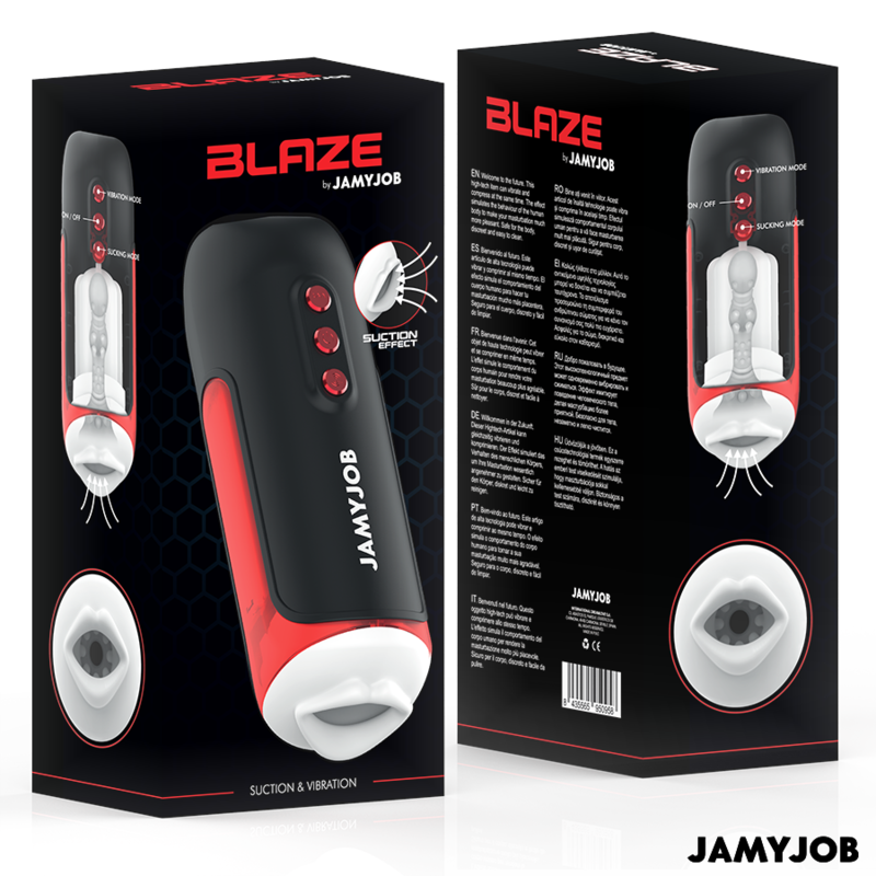 JAMYJOB - BLAZE MASTURBADOR AUTOMÁTICO DE BOCA 5 MODOS ESTIMULANDO ONDAS E VIBRAÇÃO