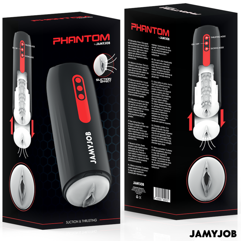 JAMYJOB - MASTURBADOR AUTOMÁTICO PHANTOM VAGINA 5 MODOS ONDAS ESTIMULANTES E IMPULSO