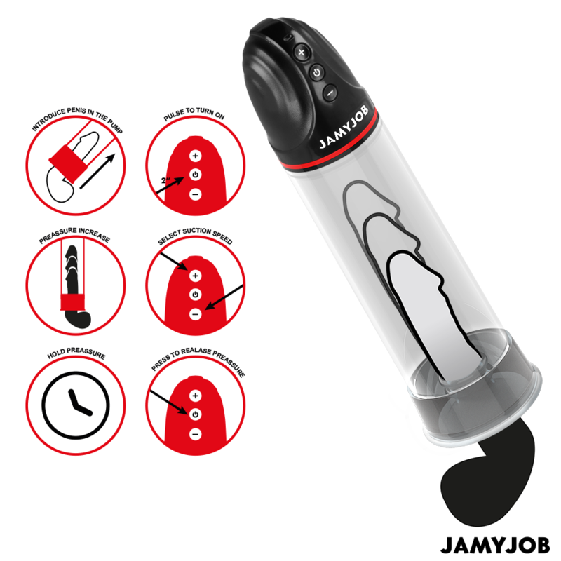 JAMYJOB - BOMBA AUTOMÁTICA XPAND 3 NÍVEIS DE ONDAS ESTIMULANTES CINZA