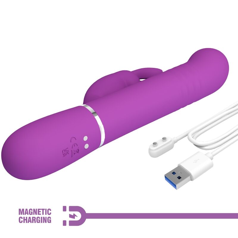 PRETTY LOVE - COALE 4 EM 1 MULTIFUNCIONAL COELHO VIBRADOR ROXO