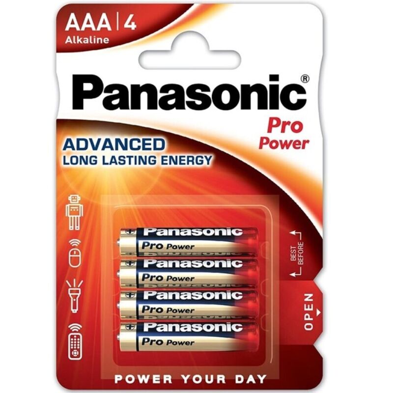 PANASONIC - PILHA AAA ALCALINAS PRO POWER LR03 BLISTER*4