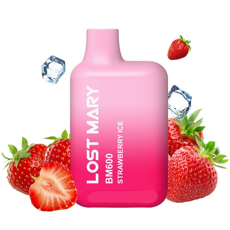 LOST MARY - BM600 NICOTINE VAPER 2% DESCARTÁVEL MORANGO ICE