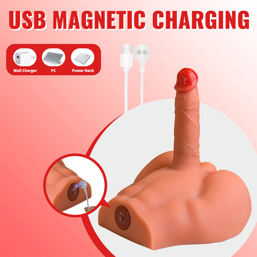 XISE - PEEL DILDO ASS DILDO REALISTA MASTURBADOR POSIÇÃO FRONTAL COM EMPURRAÇÃO 17,5 CM