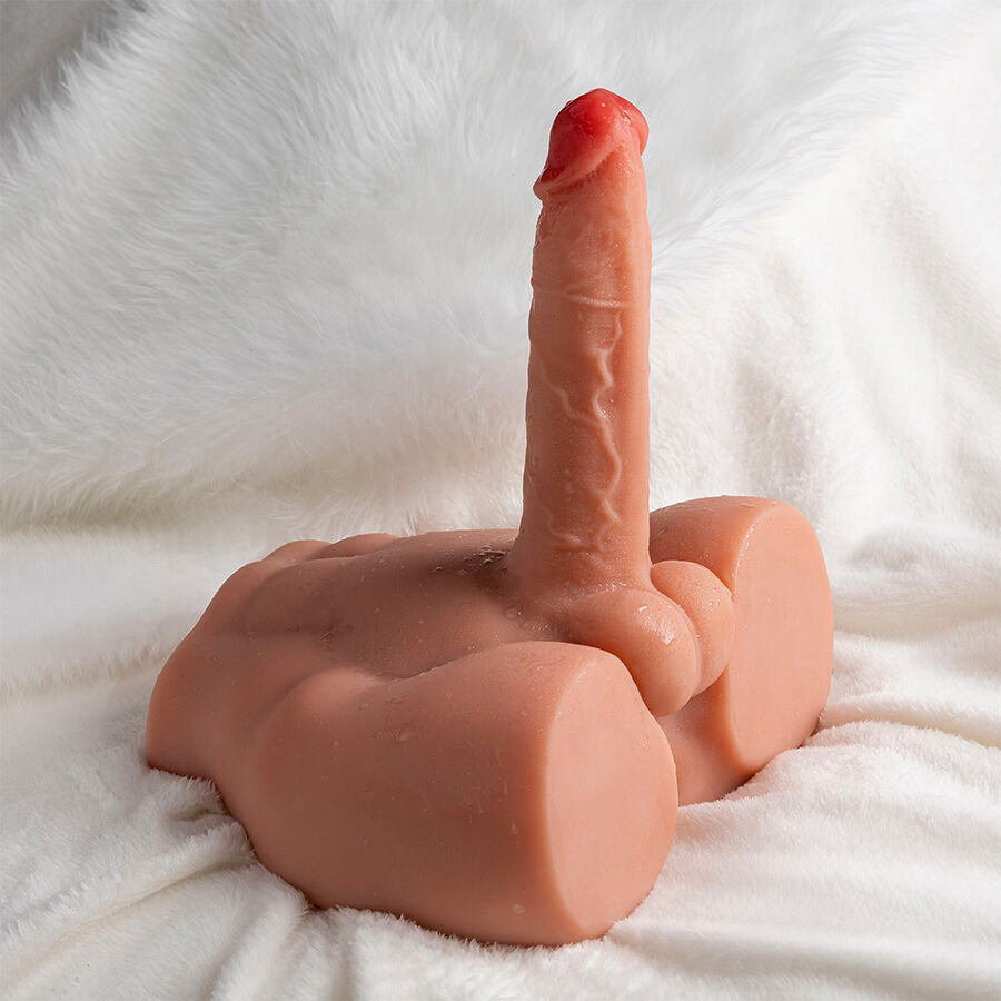 XISE - PEEL DILDO ASS DILDO REALISTA MASTURBADOR POSIÇÃO FRONTAL COM EMPURRAÇÃO 17,5 CM