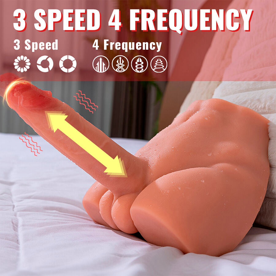 XISE - PEEL DILDO ASS DILDO REALISTA MASTURBADOR POSIÇÃO FRONTAL COM EMPURRAÇÃO 17,5 CM