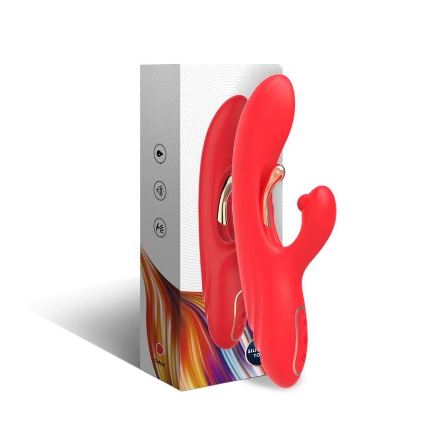 ARMONY - VIBRADOR ESTIMULADOR DE PONTO G E CLITÓRIS COM LÍNGUA OSCILANTE VERMELHO