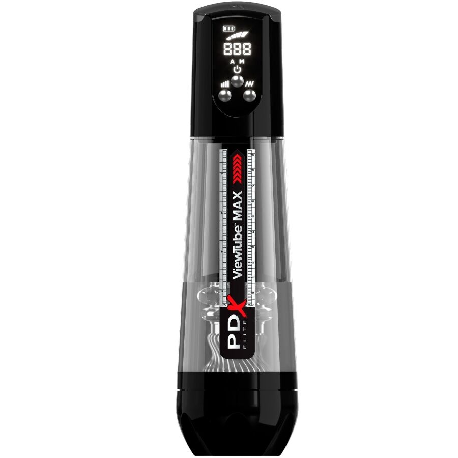 PDX ELITE - VIEWTUBE MAX VIEW MASTURNADOR AUTOMÁTICO COM SUCÇÃO TRANSPARENTE