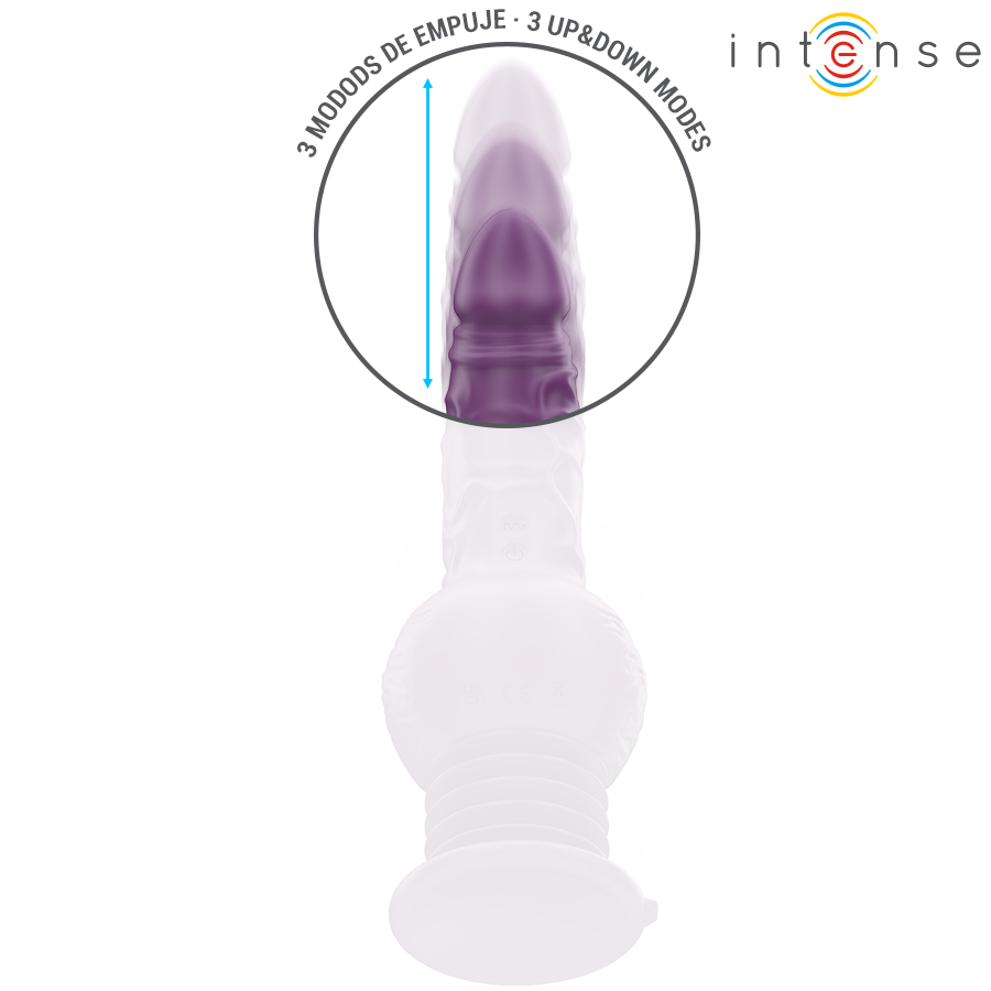 INTENSE - VIBRADOR MULTIFUNCIONAL TATUM COM VIBRAÇÃO PARA CIMA E PARA BAIXO 24 CM ROXO