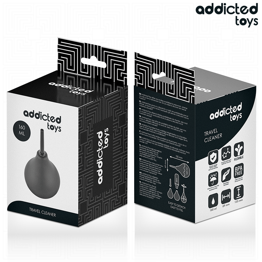 ADDICTED TOYS - LIMPADOR ANAL DE VIAGEM TAMANHO M 160 ML