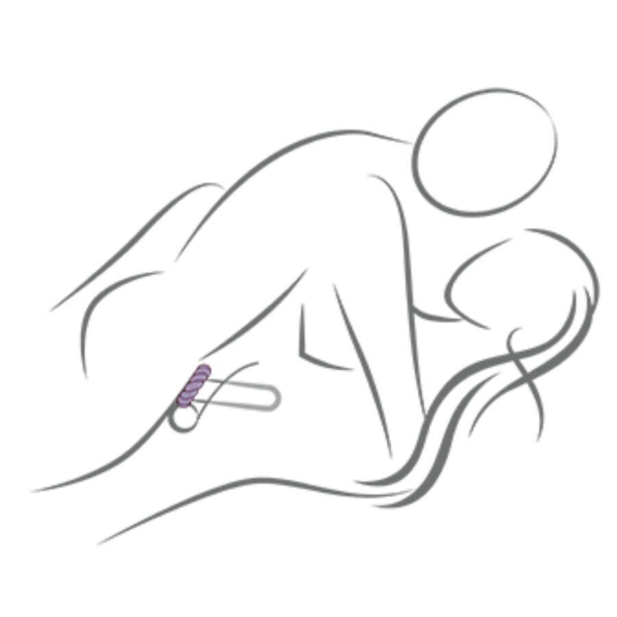 ROCKS-OFF - ANEL MASTURBADOR DE SILICONE PRETO TWIST