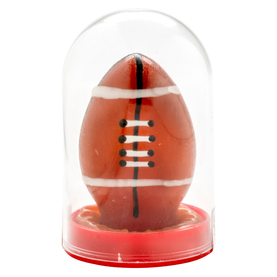 CONDOMERIE - PRESERVATIVOS NOVIDADES PINTADOS À MÃO BOLA DE RUGBY