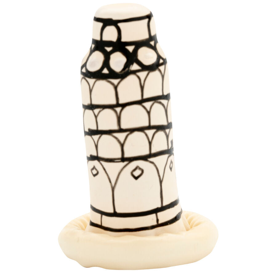 CONDOMERIE - PRESERVATIVOS NOVIDADES PINTADOS À MÃO TORRE DE PISA