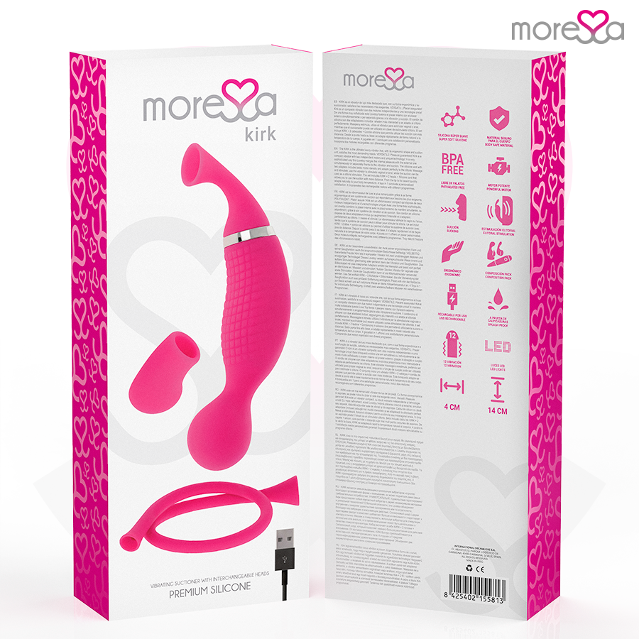 MORESSA - KIRK DUO ONDAS ESTIMULANTES + MASSAGEADOR MULTIFUNCIONAL DE SILICONE PREMIUM RECARREGÁVEL