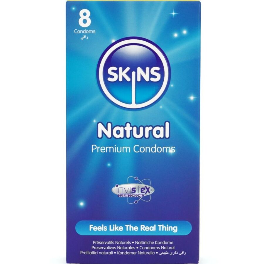 SKINS - PRESERVATIVOS NATURAIS PREMIUM PACOTE 8