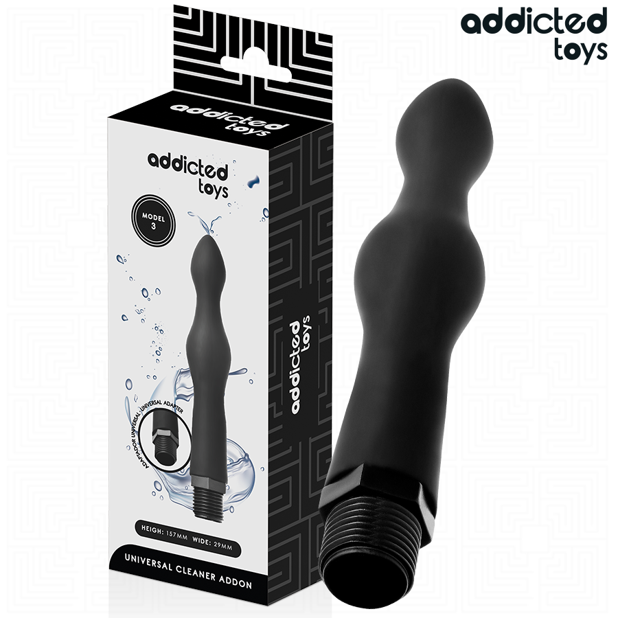 ADDICTED TOYS - LIMPADOR ANAL COM ADAPTADOR UNIVERSAL MODELO 3