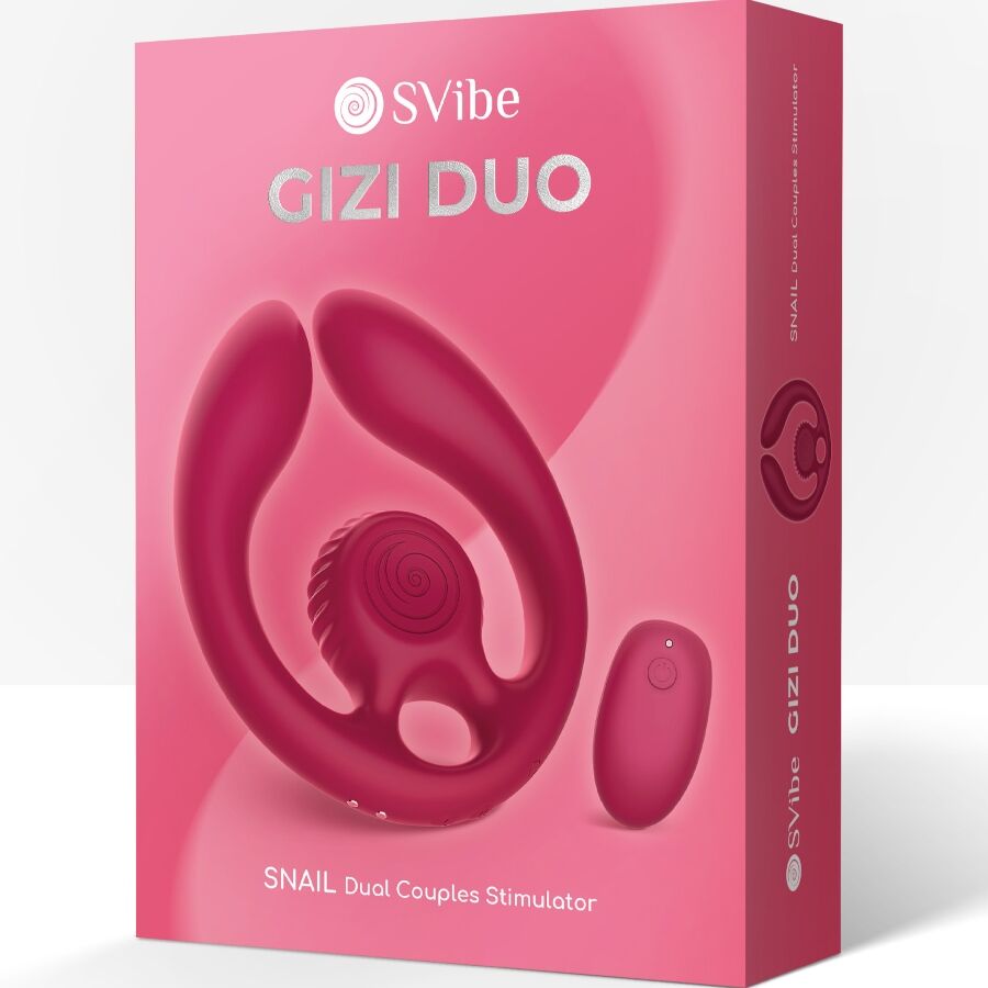 SNAIL VIBE - GIZI DUO ESTIMULADOR DE CASAIS COM CONTROLE REMOTO BURGUNDY
