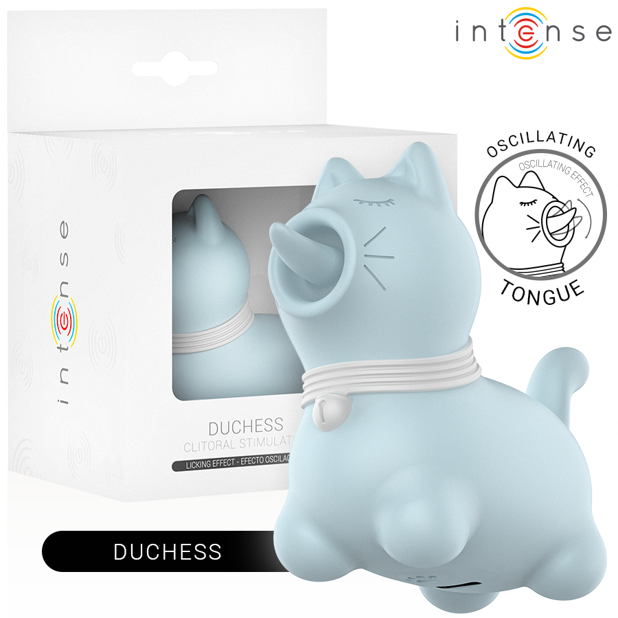 INTENSE - ESTIMULADOR DUCHESS COM LÍNGUA GIRATÓRIA 360º AZUL