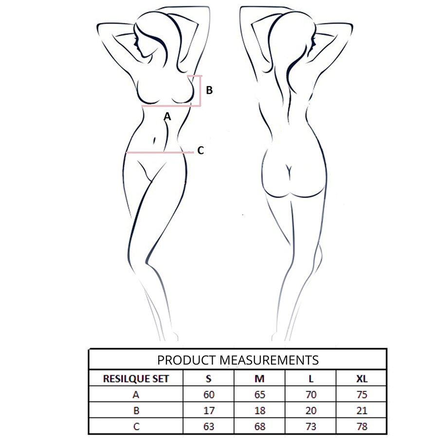 PASSION - CONJUNTO DE SUTIÃ + TANGA RESILQUE BRANCO L/XL
