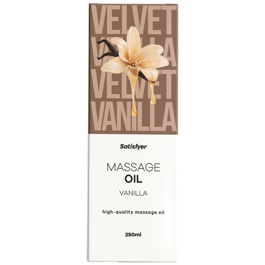 SATISFYER - ÓLEO DE MASSAGEM DE BAUNILHA DE ALTA QUALIDADE 250 ML
