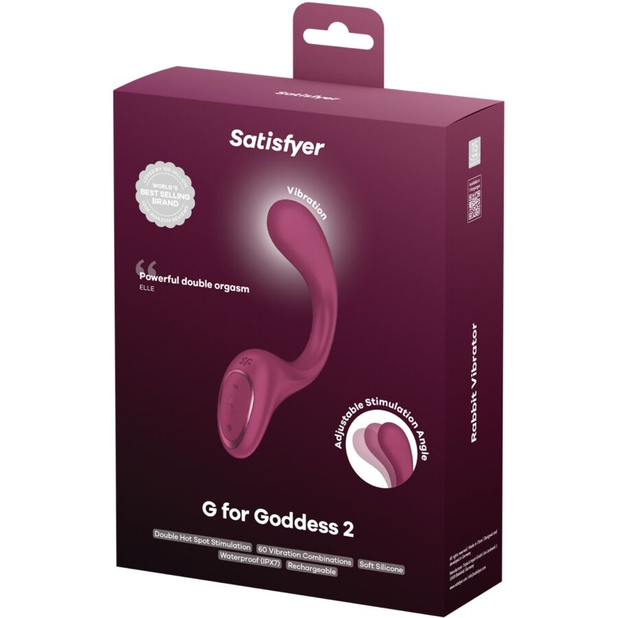SATISFYER - G FOR GODDESS 2 RABBIT VIBRATOR BOTTLE BORDEAUX