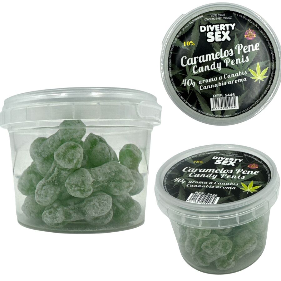 DIABLO GOLOSO - 20 PÊNIS DOCES CANNABIS AROMA