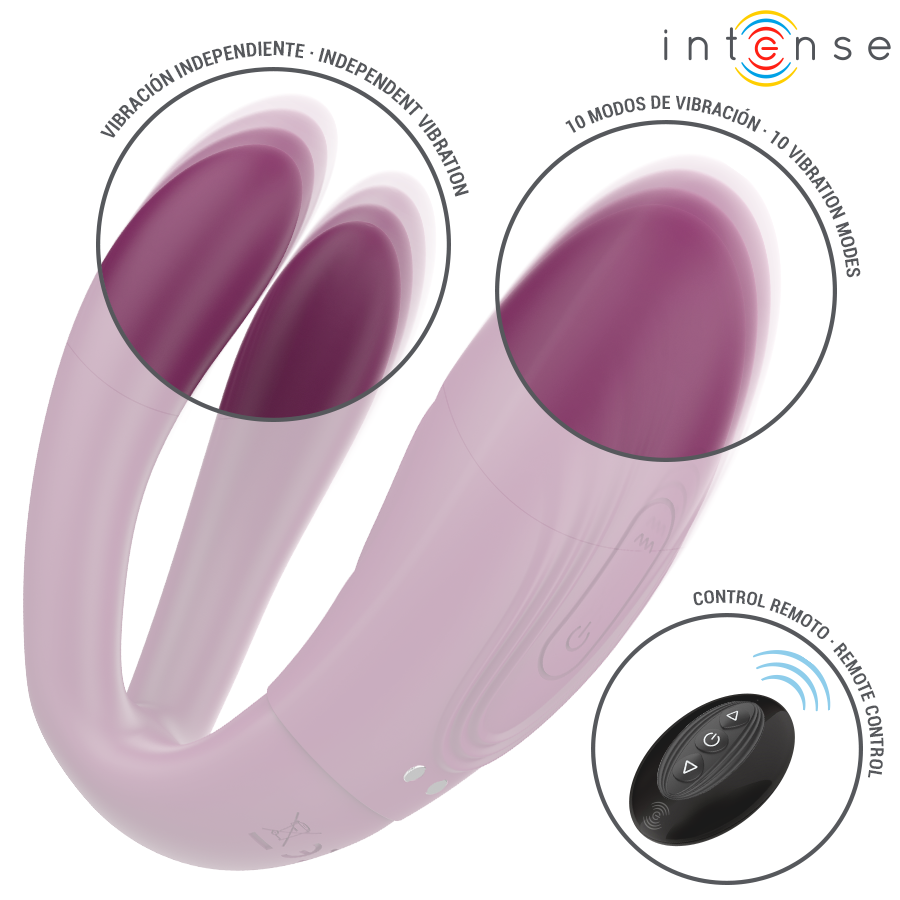 INTENSE - SANDRA ESTIMULADOR DE TOQUE E VIBRAÇÃO COM CONTROLE REMOTO