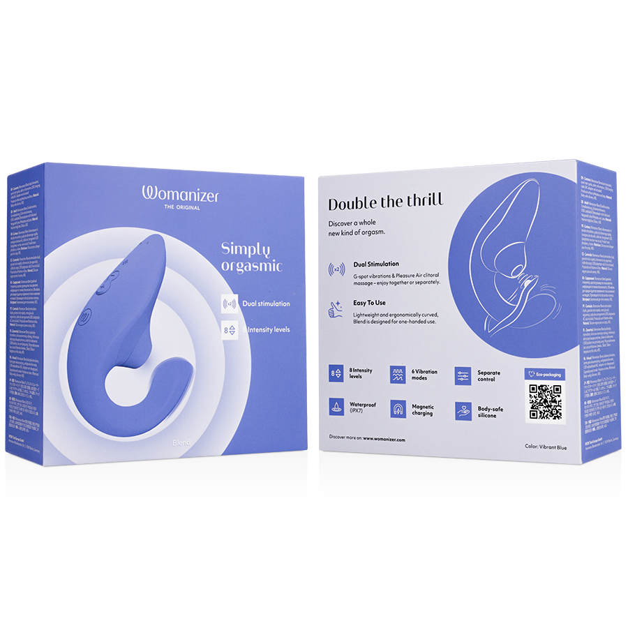 WOMANIZER - VIBRADOR ESTIMULADOR BLEND RABBIT AZUL VIBRANTE