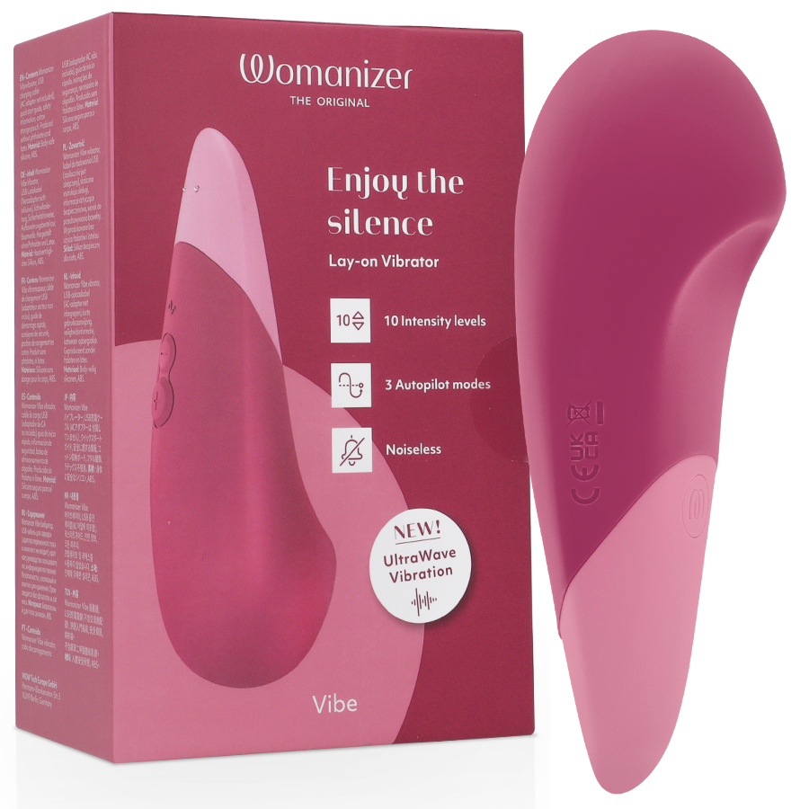 WOMANIZER - VIBE VIBE VIBRADOR SILENCIOSO DE USO INTERNO ROSA ESCURO