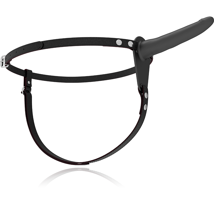 FETISH SUBMISSIVE HARNESS - VIBRADOR SILICONE PRETO 15 CM