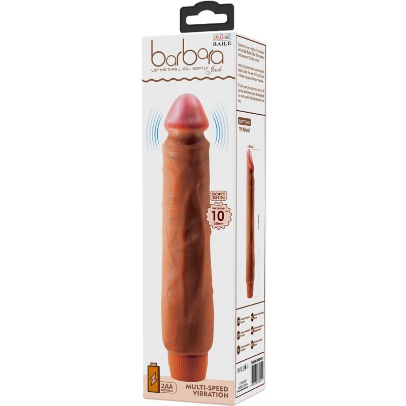 BAILE - JACK VIBRADOR REALISTA 26 CM MULATO