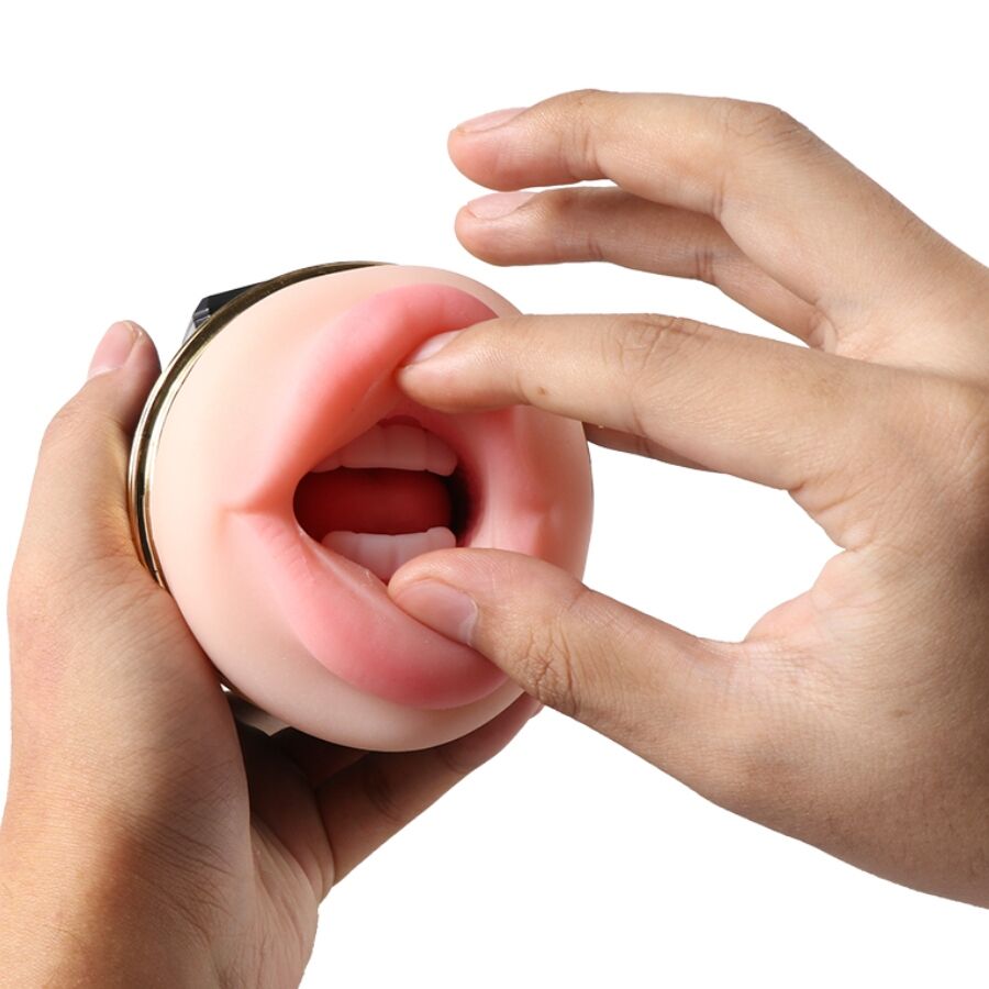 SHEQU - KAY MASTURBADOR DUPLO COM BOCA DUPLA E VIBRAÇÃO DE VAGINA