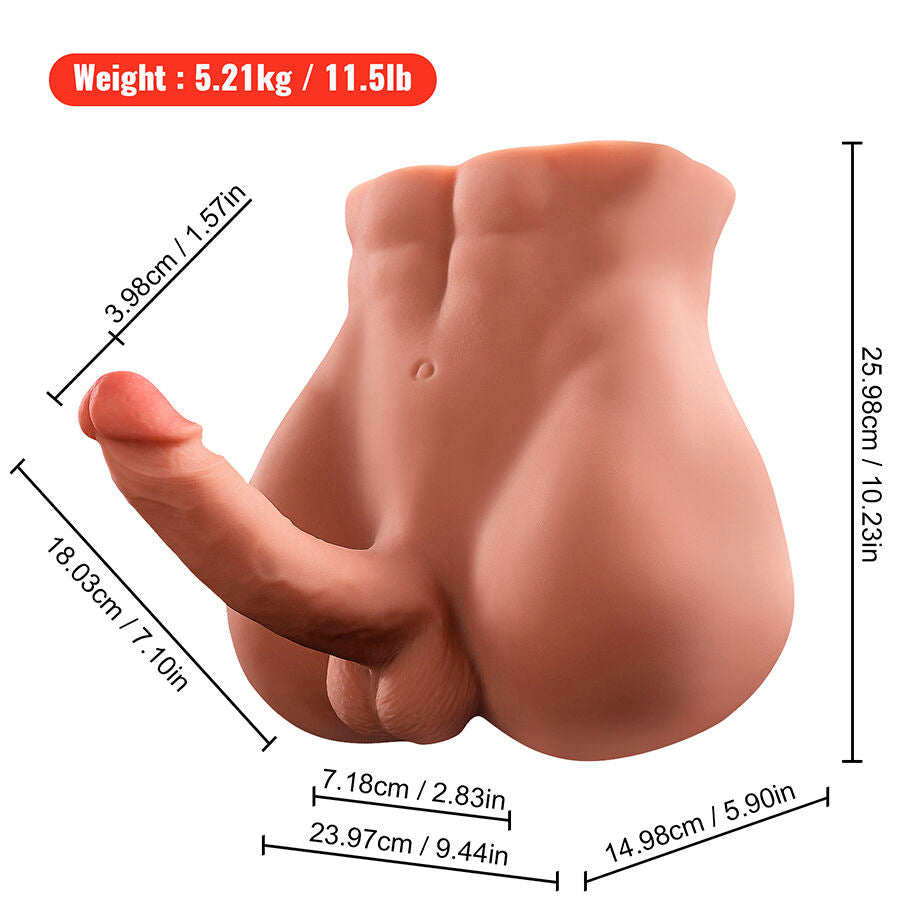 XISE - BERTLETT DILDO ASS DILDO REALISTA E MASTURBADOR ANUS POSIÇÃO FRONTAL COM EMPURRAÇÃO 18 CM