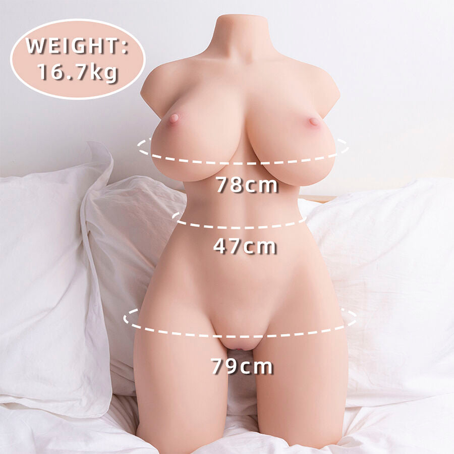 XISE - TORSO FEMININO REALISTA E ASSISTIDO COM FUNÇÃO DE PROPULSÃO 71 CM