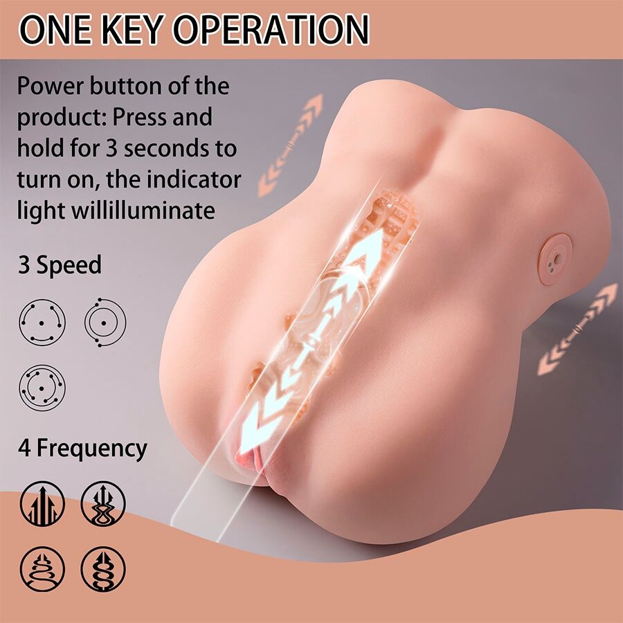 XISE - LYDIA MASTURBADOR VAGINAL FEMININO COM FUNÇÃO DE IMPULSO 25 CM