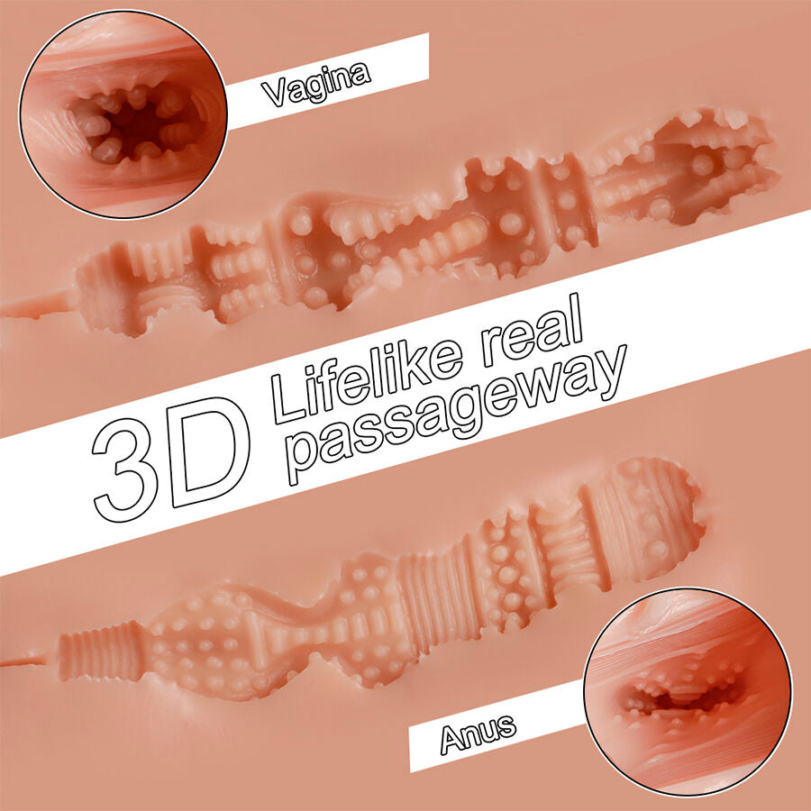 XISE - TRACY MASTURBADOR VIBRATÓRIO REALISTA COM MÚLTIPLAS POSIÇÕES PARA VAGINA E ÂNUS