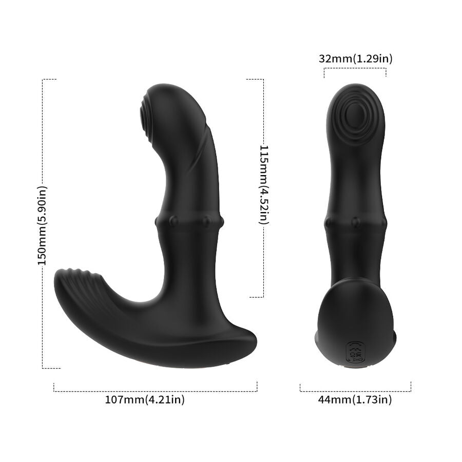 ARMONY - VIBRADOR ANAL DE PRÓSTATA CONTROLE REMOTO PRETO