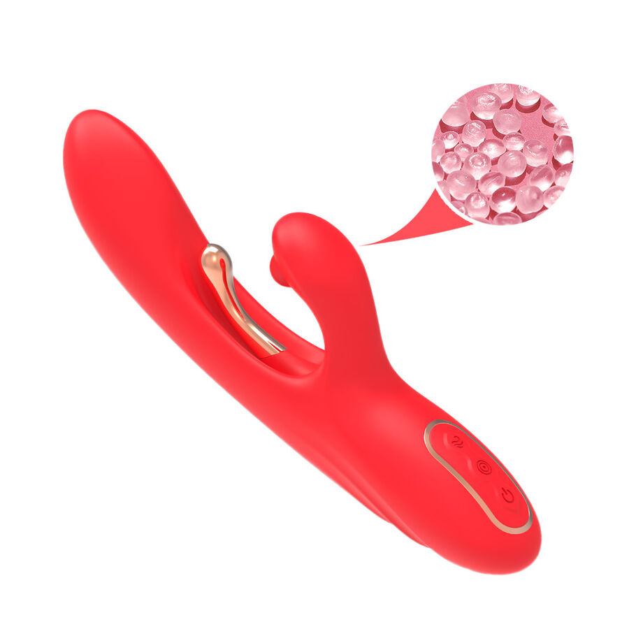 ARMONY - VIBRADOR ESTIMULADOR DE PONTO G E CLITÓRIS COM LÍNGUA OSCILANTE VERMELHO