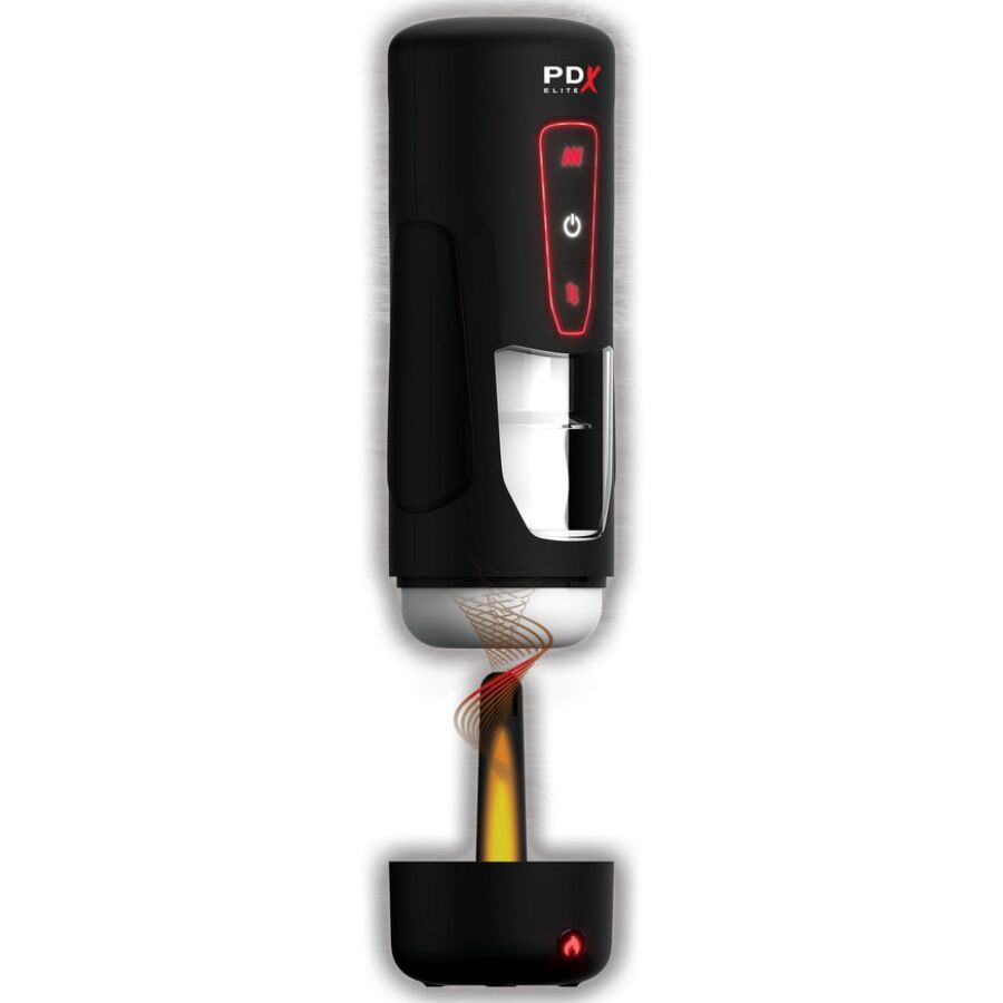 PDX ELITE - MASTURBADOR AUTOMÁTICO MILK ME HOTTER COM VIBRAÇÃO DE EFEITO DE CALOR E IMPULSÃO