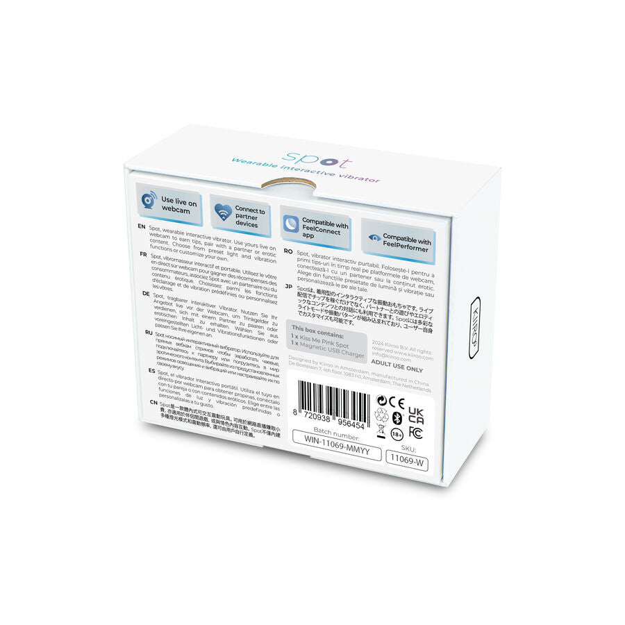 KIIROO - VIBRADOR EM FORMA DE U SPOT KISS ME ROSA