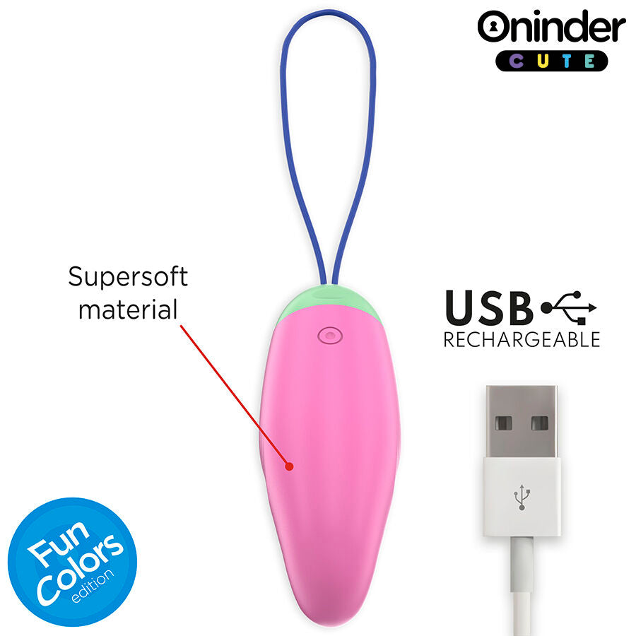 ONINDER CUTE - OVO VIBRO-GIRATÓRIO LOVE PLEASURE 360 SILICONE - APLICATIVO MUNDIAL GRATUITO