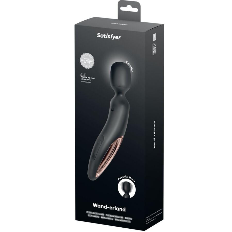 SATISFYER - WAND ERLAND MASSAGEADOR VIBRATÓRIO PRETO