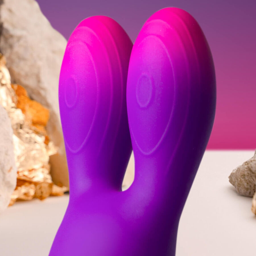 ROCKS-OFF - VIBRADOR FLEXÍVEL GLO-GIRL BUNNY ROXO
