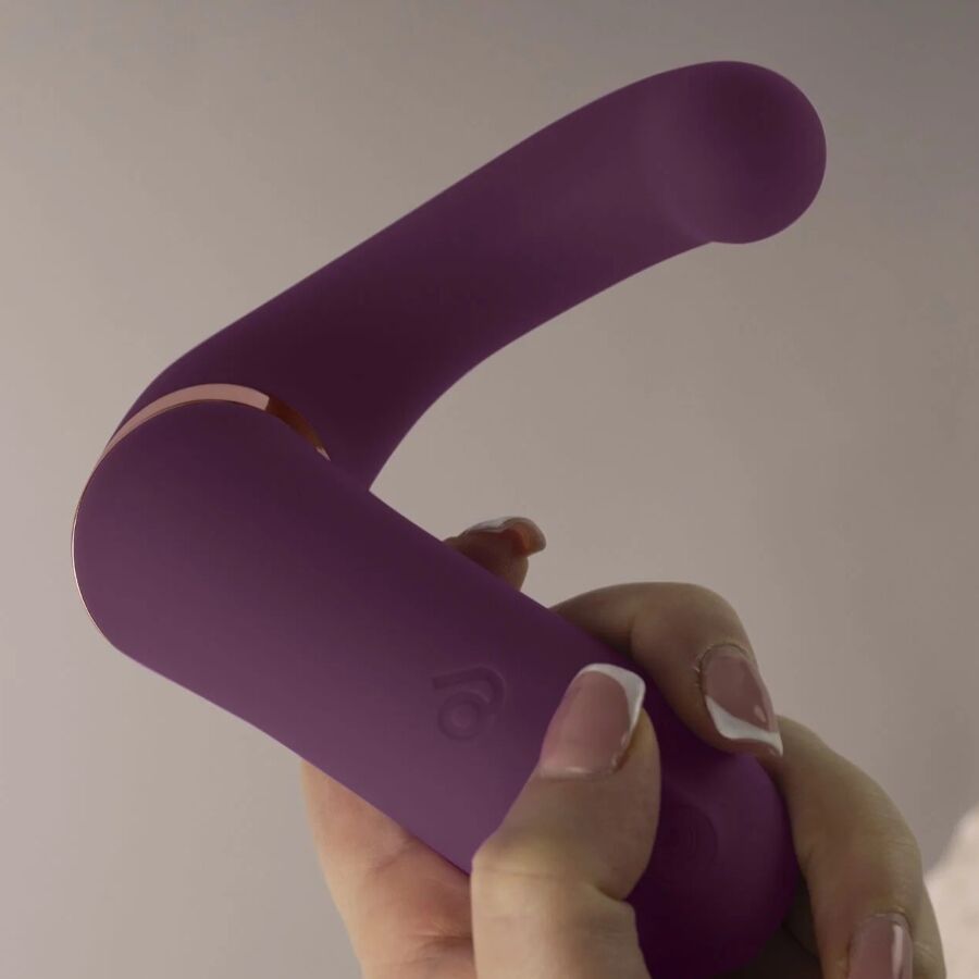 ROCKS-OFF - VIBRADOR DUPLO GEMINI ESTIMULADOR DE CLITÓRIS PONTO G ROXO